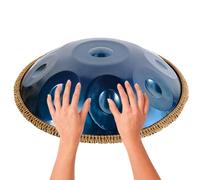 ILOOXI Steel Tongue Drum, 432HZ 440HZ D Minor Handpan Drum Instrument 9/10/12 Notes Hand Pan, Drums Musical Instrument (Color : Blue-440hz, Size : 9 Notes)