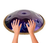 ILOOXI Steel Tongue Drum, 432HZ 440HZ D Minor Handpan Drum Instrument 9/10/12 Notes Hand Pan, Drums Musical Instrument (Color : Purple-432hz, Size : 9 Notes)