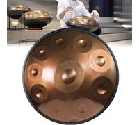 ILOOXI Steel Tongue Drum Handpan Drum 432Hz 440Hz 9/10/12 Notes Hand Pan Steel Hand Drum Adult Child Gift Percussion Instrument, For Sound Healing (Color : Gold-440hz, Size : 9 Notes)