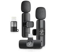 ILOS Wireless Lavalier Microphone for iPhone & Android Clip-On Mic, Noise Reduction, 65ft Range, 8H Battery, Bluetooth, Plug & Play - Ideal for Vlogging, YouTube, Podcasts, Interviews