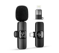 ILOS Wireless Lavalier Microphone for iPhone & Android Clip-On Mic, Noise Reduction, 65ft Range, 8H Battery, Bluetooth, Plug & Play - Ideal for Vlogging, YouTube, Podcasts, Interviews