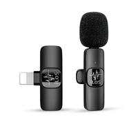 ILOS Wireless Lavalier Microphone for iPhone Clip-On Mic, Noise Reduction, 65ft Range, 8H Battery, Bluetooth, Plug & Play - Ideal for Vlogging, YouTube, Podcasts, Interviews