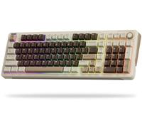 iLovBee B98 Creamy Keyboard with Number Pad, RGB Wireless Gaming Keyboard w/Knob, Bluetooth/2.4Ghz/USB Wired Full Size Mechanical Keyboards for Win/Mac, Gasket Hot Swappable Linear Switches