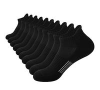 ILovDaisy Trainer Running Socks Womens 5 Pairs,Black Ankle Sports Socks Women Cushioned Breathable Socks, Low Cut Athletic Socks for Ladies Girls 3-5