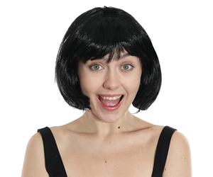 Ilovefancydress Adults Thick Quality Bob Wig - 20s Style Party Cosplay Short Wig (Black)