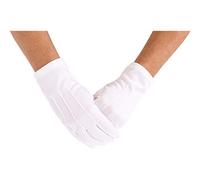 Ilovefancydress Adults White Gloves Fancy Dress With 3 Sewn in Lines Costume Ideal for Magicians Santa Accessory Bulk (Pack of 3)