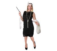 Ilovefancydress Flapper Set Fancy Dress Accessory Instant Gatsby Kit Red Faux Fur Stole + Red Feather Headband + Cigarette Holder + Pearl Necklace 20s 30s Great Gangster Moll