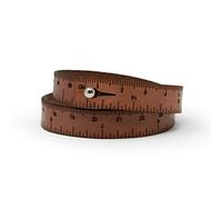 ILOVEHANDLES WRIST RULER Medium Brown 15"| Tape Measure Bracelet | Leather Cuff | Leather Wrap Bracelet | Sewing | Knitting | Crochet | Notion | Gift