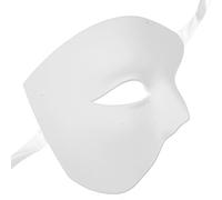 ILOVEMASKS White Half Face Phantom of The Opera Masquerade Venetian Mardi Gras Mask