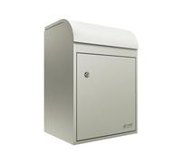 iLoveParcels Fulham Premium Medium Parcel Drop Box. Waterproof Safe & Secure Delivery parcel box outdoor, Mail Delivery Box, Post & Letterbox With Key Lock Mounted To Wall, Fence/Floor Pebble RAL 7032