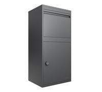 iLoveParcels Large Parcel Box - Waterproof Galvanised Steel Outdoor Post Box with Secure Key Lock, Durable Mail & Parcel Storage for Homes Anthracite Grey (43x35x90cm)