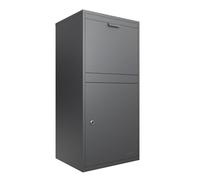 iLoveParcels Manhattan Large Drop Box with Front or Rear Access, Secure Anti Theft Lockable Parcel Box for Home Deliveries, Weatherproof Galvanised Steel - Anthracite (RAL 7016)