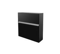 iLoveParcels Manilla Wall Mounted Outdoor Letterbox, Secure Anti Theft Lockable Galvanised Steel Post Box, A4 Mail Slot, Weatherproof Outdoor Letter Box for Home, Flats & HMOs - Black RAL 9005