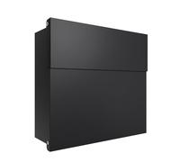 iLoveParcels Mayfair Wall Mounted Outdoor Letterbox - Lockable Anti Theft Steel Post Box A4 Letter Capacity Weatherproof Outdoor Letter Box for Home & Apartments Black RAL 9005