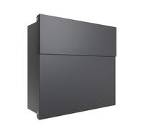 iLoveParcels Mayfair Wall Mounted Outdoor Letterbox - Lockable Anti Theft Steel Post Box A4 Letter Capacity Weatherproof Outdoor Letter Box for Home & Apartments Anthracite Grey RAL 7016