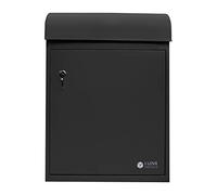 iLoveParcels Medium Parcel Drop Box - Waterproof, Secure Delivery Box with Key Lock for Home. Wall, Door, Fence, or Floor Mounted Mail & Letterbox (Black)