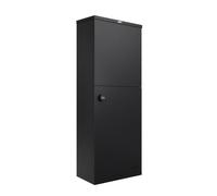 iLoveParcels Oslo Secure Outdoor Parcel Letterbox with Front Access, Lockable Anti Theft Weatherproof Parcel Drop Box, Galvanised Steel, Large Capacity for Home Deliveries - Black RAL 9005