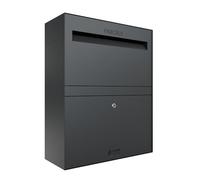 iLoveParcels Rome Premium Large Parcel Letter Drop Box. Waterproof Safe & Secure Delivery parcel box outdoor. Storage Mail Delivery Box, Post & Letterbox With Key Lock Mounted To Wall, Black