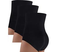 iloveSIA High Waist Postpartum Shapewear with Built-in Panty |Seamless Tummy Control Girdle | 3-Pack, Black/Black/Black, XL