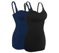 iLoveSIA Women's Nursing Tops Breastfeeding Maternity Bras 2Pack Black+Blue Size S Fit 32BCD 34A