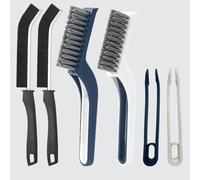 ILOVMUP - 4Pcs Crevice Brush, Cleaning Brush Sets, Magic Long Thin Grout Tools, Cleaning Tools for Bathroom Small Spaces, Narrow Corners in Home, Kitchen, Window