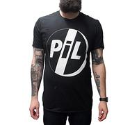 iLP Mens Public Image Ltd Officially Licensed T Shirts (Large, White Logo)