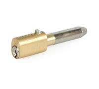 ILS Oval Bullet Lock w/Brass Cylinder for Securing Roller Shutter Doors Comes with 2 Keys FDM008 (Keyed Alike)