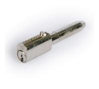 ILS Oval Cylinder Bullet Lock for Securing Roller Shutter Doors Nickel Plated (Keyed Alike)