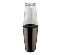 Ilsa Boston Shaker Black Glass Stainless Steel Cocktail Bar Mixology Set of 2