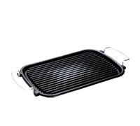 ILSA - Cast Iron Grill Pan 37x24 Enamelled Cast Iron Ribbed Surface