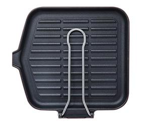 ILSA Dietella Induction Grill Pan in enameled cast Iron Square cm 24x24 Made in Italy