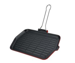 Ilsa - Dietella Induction Grill Red Bottom 23x36 Plate Meat and Vegetables