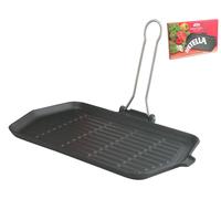 Ilsa Dietella Rectangular Grill Pan 36x23cm, Cast Iron, Anthracite
