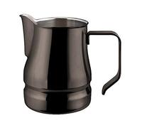 ILSA Evolution Milk Jug for Cappuccino and Milk Art, 18/10 Stainless Steel, Black, Cups 3, Capacity 35 cl
