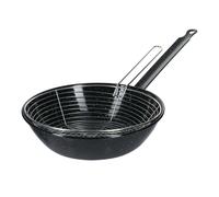 ILSA Garcima La Ideal Professional Enamel Iron Fry Pan With Basket ø 28