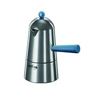 Ilsa Pop Carmencita Aluminium Coffee Maker, Red Handle, 3 Cups, Silver