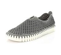 ILSE JACOBSEN HORNBAEK Women's Tulip 139 Flat | Slip-On | Low-Top, Grey, 10