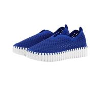 Ilse Jacobsen HORNBAEK Women's Tulip 3373 Platform | Slip-On | Low-Top, Blue Web, 9 UK