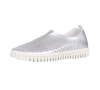 ILSE JACOBSEN HORNBAEK Women's Tulip 3576 Flat | Slip-On | Low-Top, Silver, 8 UK