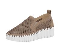 Ilse Jacobsen HORNBAEK Women's Tulip 4078 Wedge | Slip-On | Low-Top., Falcon/White, 8 UK