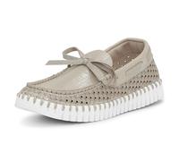 Ilse Jacobsen HORNBAEK Women's Tulip Sailor | Slip On | Low Top | Flat, Silver/White, 8 UK