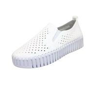 ILSE JACOBSEN HORNBAEK Women's Tulip141WOM Platform | Slip-On | Low-Top, White, 9