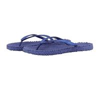 Ilse Jacobsen HornbÆK Cheerful01 Women's Flip Flops with Glitter Danish Design Summer Beach Toe Separator, Blue Web, 6 UK