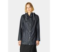Ilse Jacobsen Rain Womens Short Rubberised Raincoat - Dark Indigo 660 - Dark Indigo 660 - UK14 EU40 US12