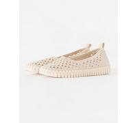 Ilse Jacobsen - Women's Ballet Flats - TULIP3479 - Tulip Ballerina Embroidered, Flexible, Recycled, Glue-Free, Comfortable, Kit Pearled Ivory, 5 UK