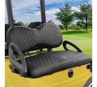 iLSKW Golf Cart Seat Covers for Club Car DS EZGO TXT Yamaha OEM Ordinary Front Seat with Custom Arrows/Diamond Stripe,Thick Vinyl Leather Made Anti-Chipping/Anti-Fading/No Stapler Required