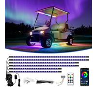 iLSKW Golf Cart Underglow LED Light Strip 6pcs, Golf Cart Underbody Light Kit Remote Control for EZGO Yamaha Club Car 12V-80V Input