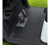 iLSKW Precedent Floor mat Golf Cart Mat | Laser-Measured Full Coverage Mat | Natual Rubber Nonslip Fit for Club Car Precedent (2004 up)/Onward & Tempo (2017 up)/Villager & V4L (2019 up) Black Trim