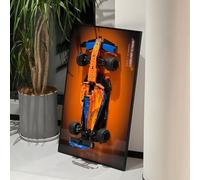 iLuane Display Wallboard for LEGO 42141 Technic McLaren 2022 Replica Model Car Building Sets, Adult Collectibles Wall Mount, Room or Office Decor for Men & Women, Gradient Color (No Car Included)