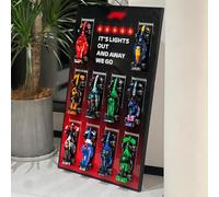 iLuane Display Wallboard for Lego Speed Champions Collector's Pack 66802, Display Frame for 10 Cars, Ideal for Adult Collectors, Home & Office Wall Mount, Style B(Cars Not Included)